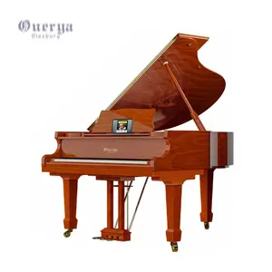 酒店和休闲俱乐部用带长凳的红木大钢琴配置钢琴自动播放系统高品质原声钢琴