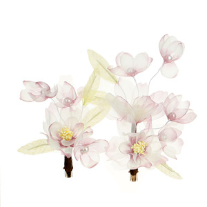 Nouvelle Collection 2024 : Pince à Cheveux en Soie Brodé Style Féerique Ancien pour Filles, Accessoire Cheveux Fleur, Coiffe Hanfu - Product Image 5