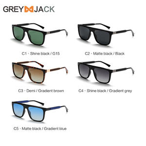 Gafas de Sol Cuadradas TR para Hombre, Color Gris Jack, Montura Negra, Lentes TAC, Protección UV400, Polarizadas, para Conducir, Pescar y Hacer Deportes - Product Image 2