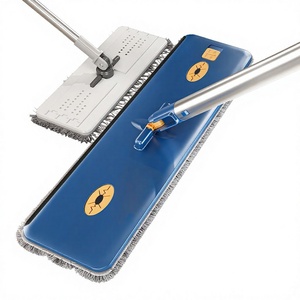 Microfiber Flat <b>Mop</b> Hands Free Self Wringing Rectangle Floor Cleaning <b>Mop</b> with Squeegee for Wet and Dry Use - Product Image 1