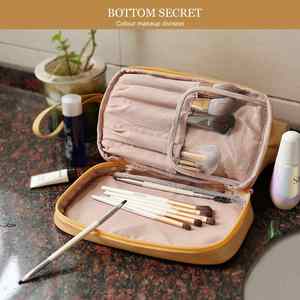 Soft Pu Leather Waterproof <b>Toiletry</b> Makeup <b>Bag</b> Luxury Cosmetic <b>Bag</b> Portable <b>Ladies</b> Tote <b>Bag</b> - Product Image 6