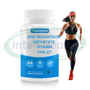 Tabletas de Vitaminas ZMA de Zinc y Magnesio Ausreson OEM, Suplemento Deportivo, Aspartato de Zinc y Magnesio, Vitamina B6, Tableta ZMA para Músculos - Product Image 1