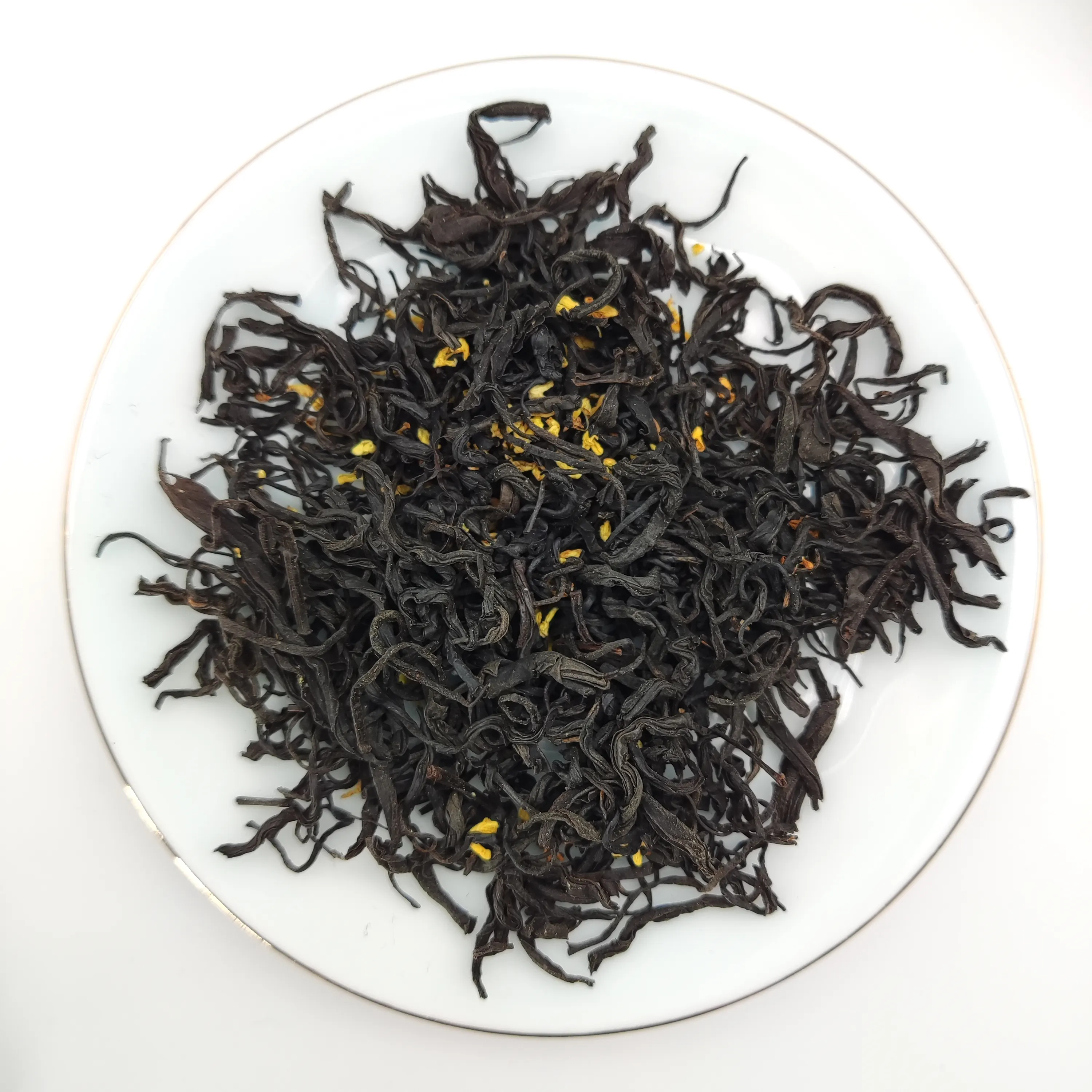 Лидер продаж, оптовая продажа, китайский Известный стандарт ЕС, сладкий ароматный черный чай с цветами османтуса