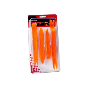 Car Interior Audio System Disassembly Tool <b>Set</b> 4 Pc Pry Bar Repair Kit <b>Wedge</b> End Straight Flat Ends DIY - Product Image 1