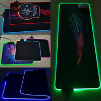 Alas Mouse Gaming Persegi Besar RGB Karet/Kain Kustom Grosir, Posisi Akurat, Warna Dapat Disesuaikan, Logo, Stok, RoHS