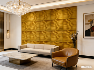 แผ่นผนังเสียง 3 มิติ USONG รุ่น E0 ROHS โพ<span class=keywords><strong>ล</strong></span>ีเอสเตอร์ <span class=keywords><strong>ล</strong></span>ายคลื่น 3 มิติ สำหรับตกแต่งสำนักงาน ห้องประชุม - Product Image 3