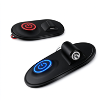 Interrupteur à bouton-poussoir en silicone Type-C 3,7-12V avec contrôle de température, indicateur LED 3 niveaux et minuterie personnalisée pour vêtements chauffants