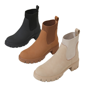 Nuevas Botas de Mujer Ligeras con Plantilla de PVC Suave, Tacón Grueso, Antideslizantes, Impermeables, con Diseño de Punta Transpirable - Product Image 2