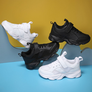 Chaussures à <span class=keywords><strong>plateforme</strong></span> blanches pour enfants JHT, nouvelles baskets pour garçons printemps-automne, semelle souple noire antidérapante, fabrication d'usine - Product Image 2