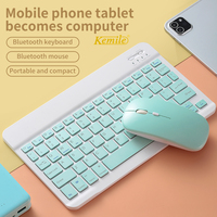 Sıcak satış ince evrensel taşınabilir kablosuz Mini Tablet BT klavye Mouse Combos Mac iPhone iPad Samsung Huawei tablet telefon
