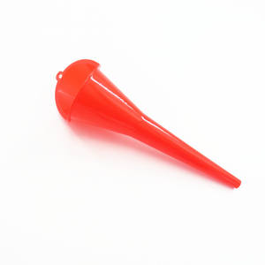 Portátil vermelho PP plástico funil de boca longa para carro e moto funil do óleo do motor - Product Image 2