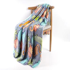 Couvertures en molleton en peluche moelleux en flanelle avec couleur néon dans la couverture à motif personnalisé pour les enfants - Product Image 1