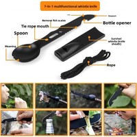 Kit de survie professionnel SOS 15-en-1 pour la nature sauvage, ensemble d'outils multifonctionnels pour le camping, la randonnée, l'autodéfense et les premiers secours