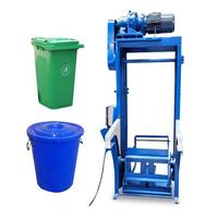 Élévateur de poubelle hydraulique 240L Palan vertical Élévateur de poubelle à chaîne Élévateurs à godets Élévateur de poubelle à ordures