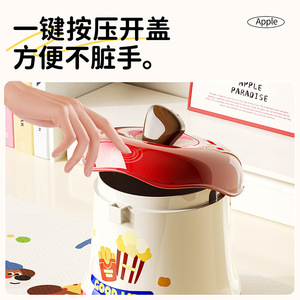 Apple Shape Storage Box Round Covered Cartoon Design For Desk Vanity Tea Table Entryway Sink Use - Product Image 5