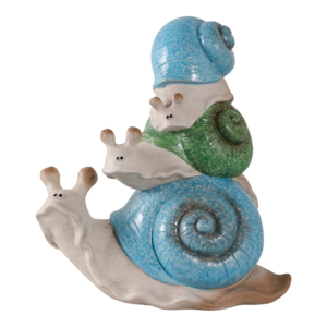 Scultura di Lumache Impilate Fantasiosa, Ornamento da Giardino, Decorazione per Esterni, Arte da Giardino, Accento per Portico Anteriore, Decorazione per Patio - Product Image 1