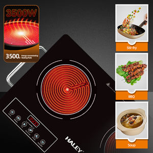 HAIEY Cuisinière à <span class=keywords><strong>induction</strong></span> double grande puissance de feu Cuisinière électrique opération simple Micro plaque de cristal <span class=keywords><strong>Table</strong></span> d'affichage numérique - Product Image 3