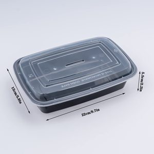 Meal Prep Containers With Lids 32oz Plastic Food Storage Containers 1 Compartment Lunch <strong>Boxes</strong> - Product Image 3
