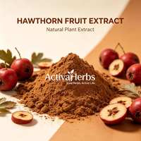 Extrait de fruit d'aubépine de haute pureté Crataegus Pinnatifida en poudre 20% Flavones pour antioxydant, fût de 25 kg