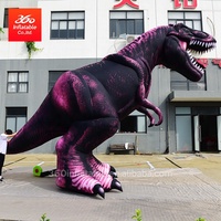 Modèle publicitaire de dessin animé géant gonflable de 6M pour Statue d'exposition grande mascotte dinosaure gonflable