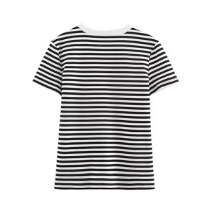 T-<span class=keywords><strong>shirt</strong></span> à <span class=keywords><strong>col</strong></span> <span class=keywords><strong>rond</strong></span> à manches courtes pour femmes 2025 printemps nouveau style confortable multifonctionnel simple ajusté - Product Image 3