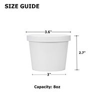 Service OEM, étiquette privée personnalisée, conteneur à dessert écologique imprimé, gobelet en papier pour crème glacée avec couvercle en papier