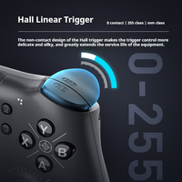 Mechenike GP5 pengontrol Joystick Gaming Linear, Gamepad 6 sumbu somato sensor Mode ganda getaran ganda dan aula