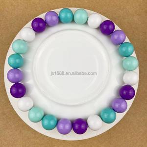 Collana di perle di gomma da masticare Multicolor stile Harry collana di perle rotonde acriliche Funky 20mm per regalo di compleanno all'ingrosso - Product Image 4