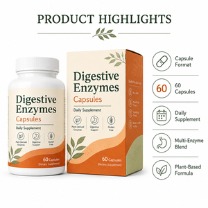 Capsules Probiotiques Véganes Biologiques Prébiotiques Multi-Enzymes en Gros pour le Soutien Digestif Personnalisable – Soins de Santé pour Adultes - Product Image 5