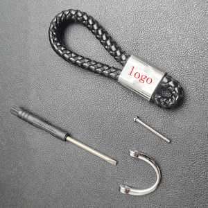 <span class=keywords><strong>Porte</strong></span>-<span class=keywords><strong>clés</strong></span> noir en cuir avec cordon, <span class=keywords><strong>porte</strong></span>-<span class=keywords><strong>clés</strong></span> en métal pour Mercedes Benz BMW Audi <span class=keywords><strong>Volkswagen</strong></span> Kia Ford Land Rover Toyota Skoda - Product Image 3