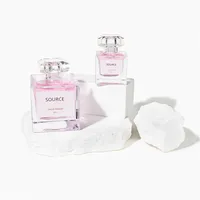 Flacon de parfum en verre vide de grande capacité carré transparent OEM de 30 ml 50 ml 100 ml avec applicateur et couvercle