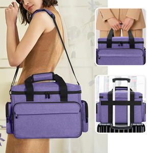 Grande trousse de maquillage avec séparateurs amovibles, trousse de maquillage de voyage pour ranger les cosmétiques et les accessoires capillaires - Product Image 6