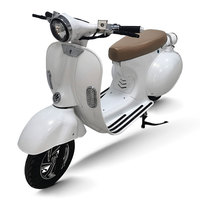 Motocicleta Eléctrica COC Classic Vintage 2000w, Motocicleta Retro/Vespa Eléctrica con Batería de Litio Extraíble, Scooter Eléctrico