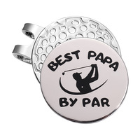 Marqueur de balle de golf portable, format poche, antirouille, avec logo couleur imprimé UV, avec clip aimanté pour casquette, accessoire en vrac