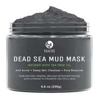 Máscara de lama do mar morto preta para tratamento de acne, venda no atacado