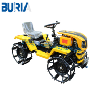 Mini tracteur amphibie compact puissant, petit tracteur à grandes roues pour l'agriculture, les rizières et les jardins