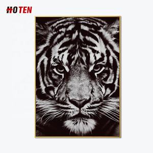 100% dipinto a mano super-realistico pittura a olio animale creativo della decorazione della pittura <span class=keywords><strong>leone</strong></span> elefante appeso pittura - Product Image 3