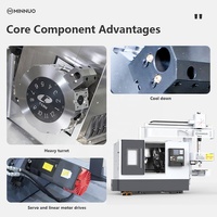Machine de tour CNC compacte à lit incliné avec changeur d'outils automatique pour le tournage de métal de précision