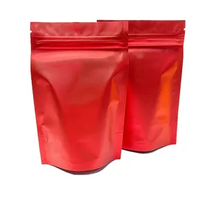 थोक 3.5 जी मैट स्टैंड अप पाउच रंगीन गंध प्रमाण कॉफी पैकेजिंग बैग पालतू/ldpe mylar प्लास्टिक जिपर पाउच