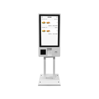 Sistema POS con Pantalla Táctil de 27 Pulgadas, Escáner de Código QR sin Efectivo, Quiosco de Pago, Máquina de Pedidos de Autoservicio para Restaurante