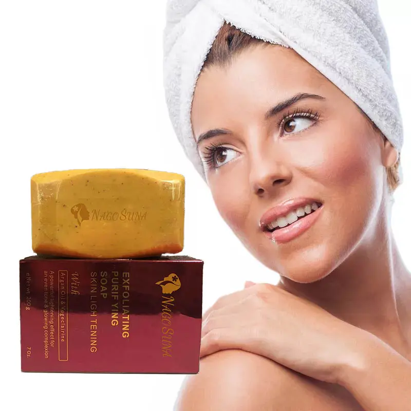 Skincare Savon Extreme Glow Savon exfoliant purifiant éclaircissant pour la peau à l'huile d'argan et aux légumes