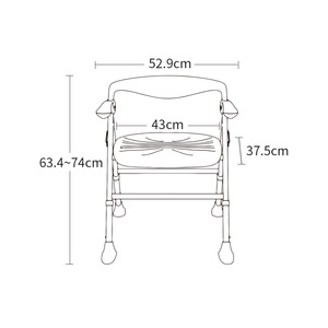 Folding Shower <b>Chair</b> Aluminum Alloy 150 Kg Load Capacity Non Slip Elderly Bathroom Safety Equipment - Product Image 5