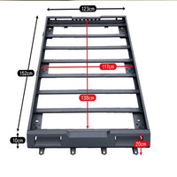 Galerie de toit en aluminium 4x4 avec trou d'éclairage de voiture pour Suzuki Jimny JB64 JB74 accessoires de voiture extérieurs
