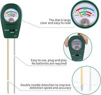Testeur de sol 3-en-1 (pH/humidité/fertilité) pour jardin (sans batterie)