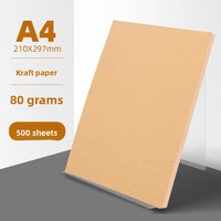 Papel Kraft A4/A3, 500 Hojas, Color Claro, para Impresión y Encuadernación de Documentos Contables, Contratos y Licitaciones