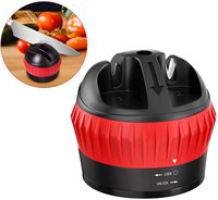 Mini-affûteur de couteaux avec base à forte aspiration, outil d'affûtage manuel en acier au carbone pour lames de cuisine, affûteur portable