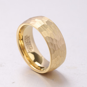 Anillo Minimalista Retro de Acero de Tungsteno Martillado con Diseño de Escamas de Pez, 4.6-8mm, Geométrico, Unisex, Regalo de Joyería - Product Image 2