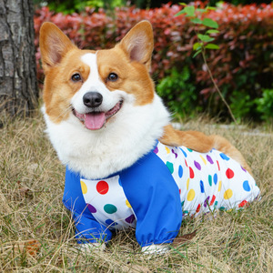 <b>Dog</b> Four Legged Full Coverage Belly Band Dustproof Pet Outdoor Bodysuit Corgi <b>Clothes</b> Yellow Purple Dark Blue Four Seasons - Product Image 4