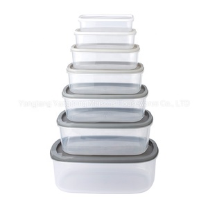 Maisons Hot Sale Küchen zubehör 7 Stück Kunststoff-Aufbewahrung schalen mit Deckel Obsts alat Rühr schüsseln Set - Product Image 4