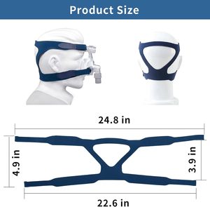 Sangle de remplacement universelle pour casque <span class=keywords><strong>Resmed</strong></span>/Générateur de <span class=keywords><strong>machine</strong></span> respiratoire, ultralégère, douce et respirante11 (sans masque) - Product Image 1